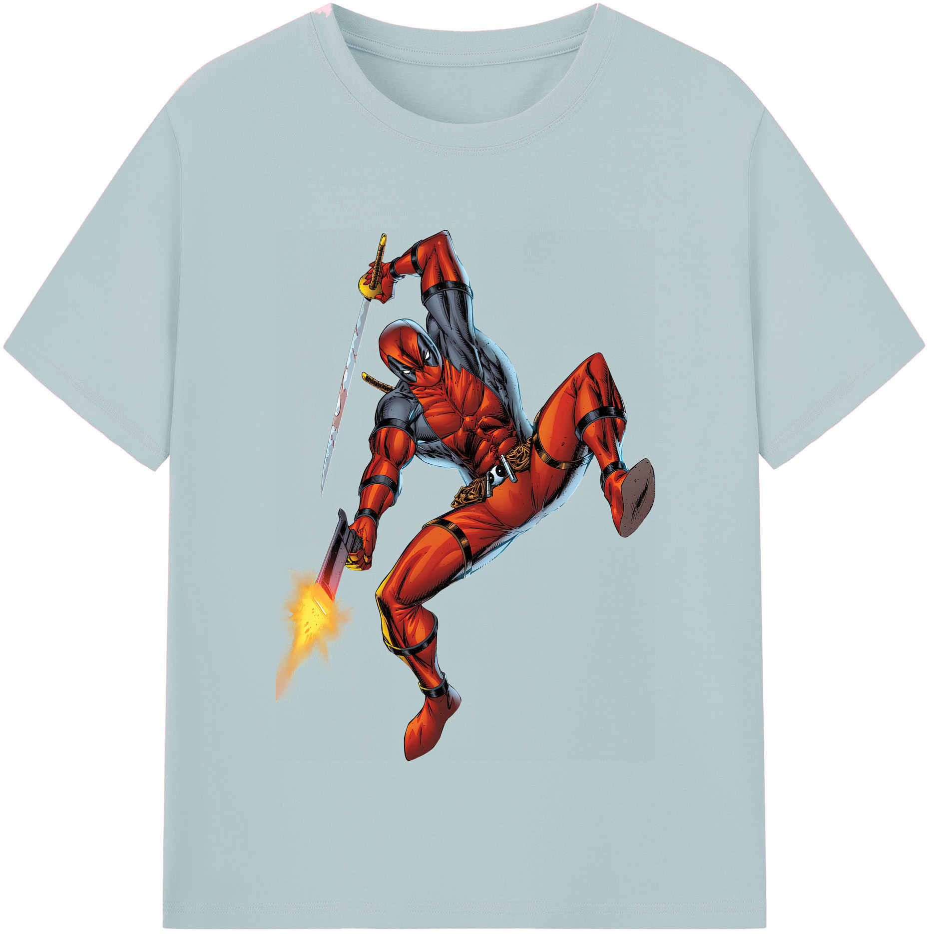 （画像用） Deadpool デッドプール 綿100％半袖Tシャツ（フロントプリント）